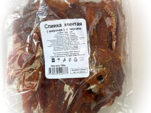 Фрайчизы со вкусом чеснок (100 гр.): Минтай спинка широкая с перцем (МиЛара)