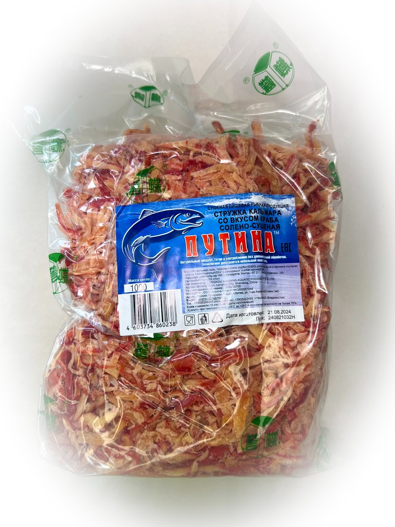 Кальмар стружка со вкусом краба "Розовая" (ПУТИНА) в Сургуте